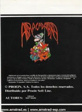 Abracadabra (S) (1988) box cover back